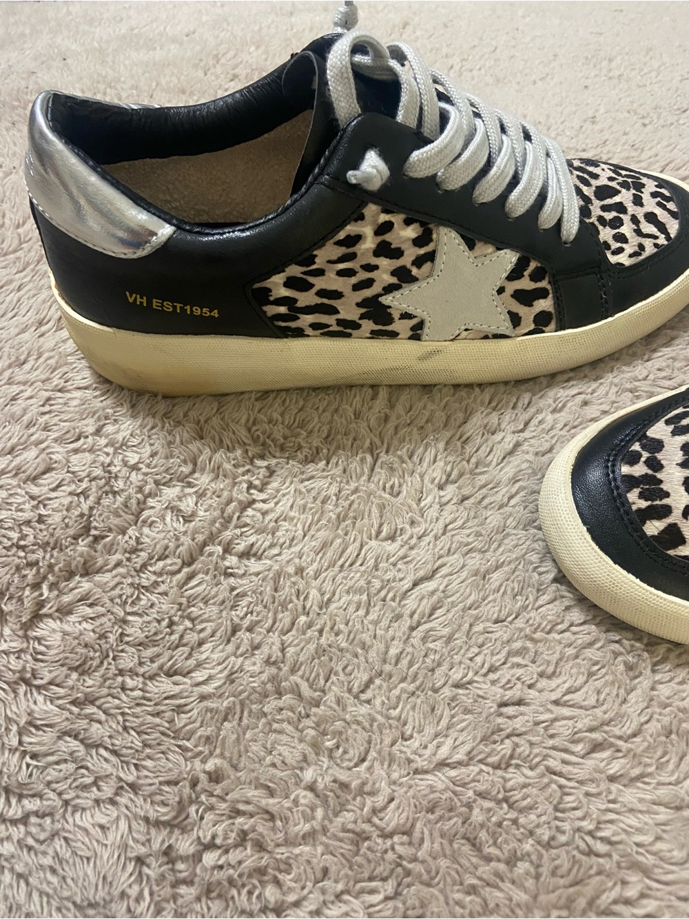 Vintage Havana Black & Leopard Low-Top Sneakers - Picture 3 of 11